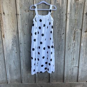 Asos white polka dot dress